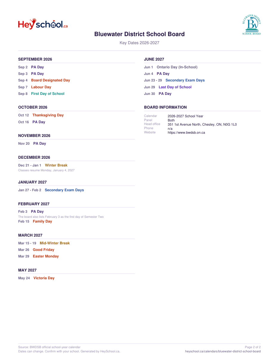 2026-2027 School Year - page 2