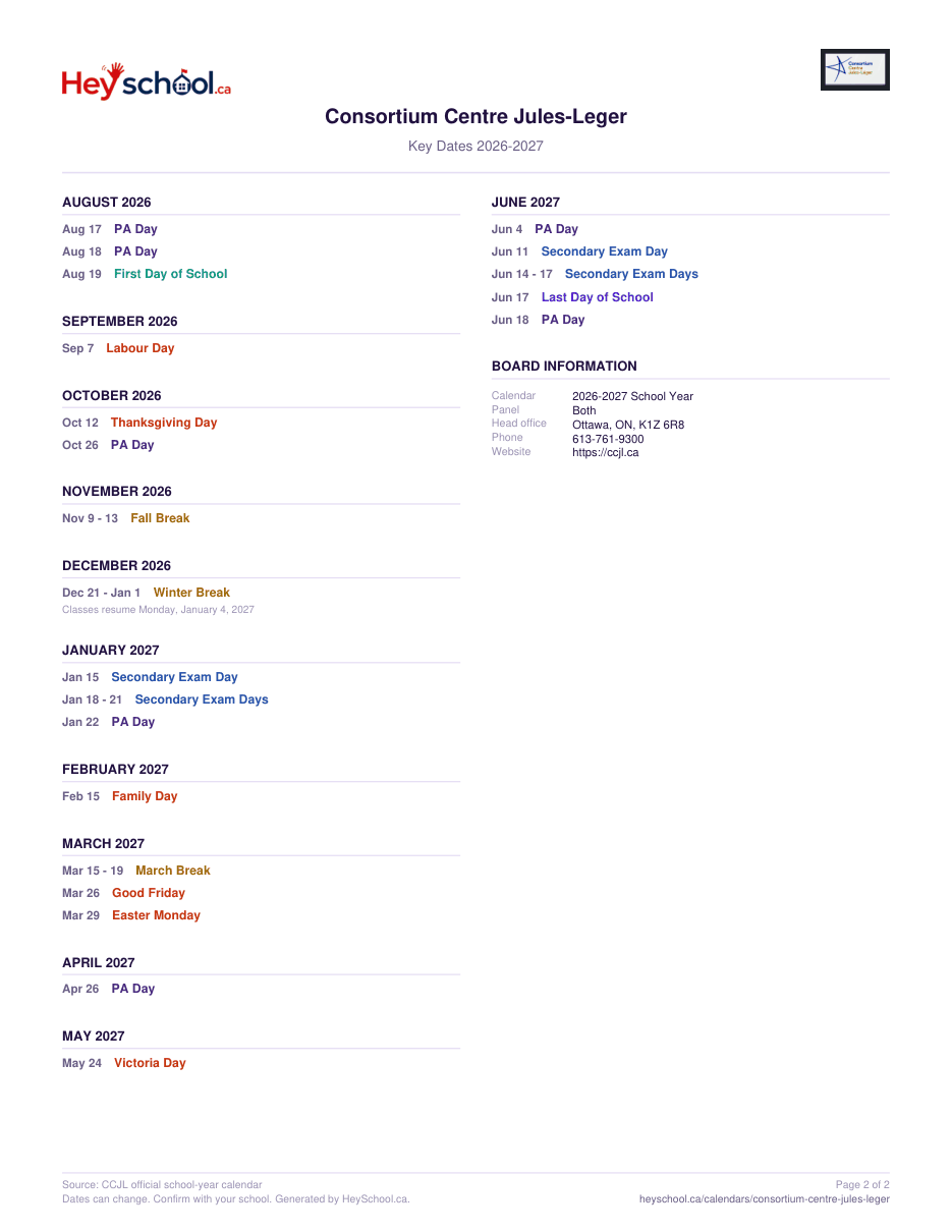 2026-2027 School Year - page 2