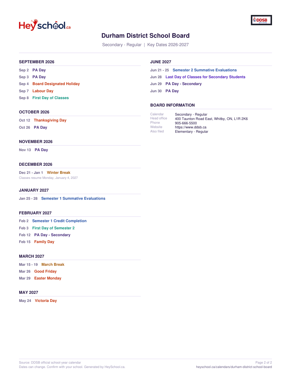 Secondary - Regular - page 2