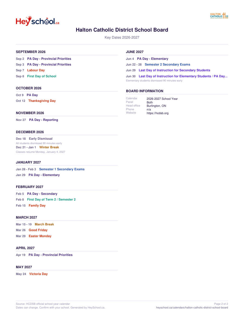 2026-2027 School Year - page 2