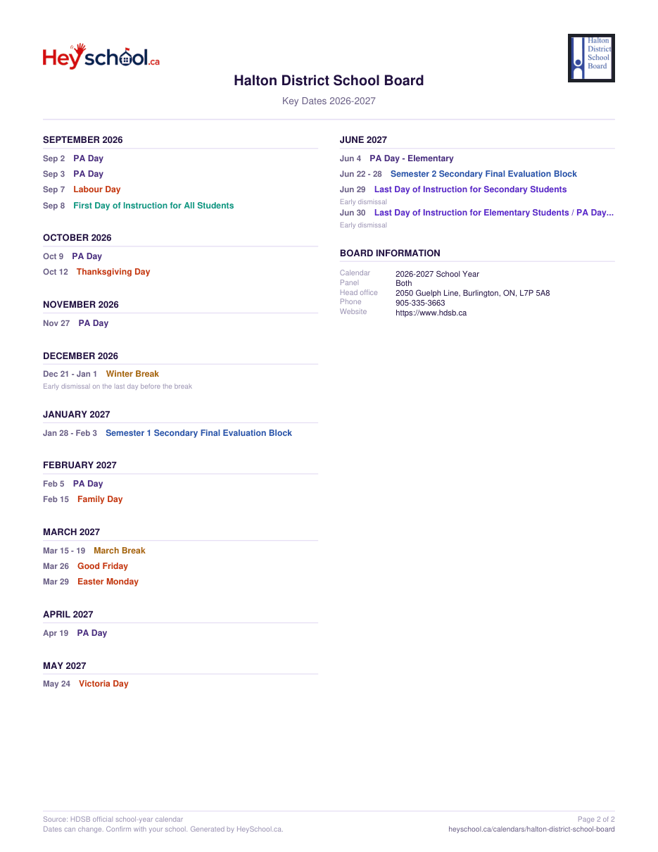 2026-2027 School Year - page 2