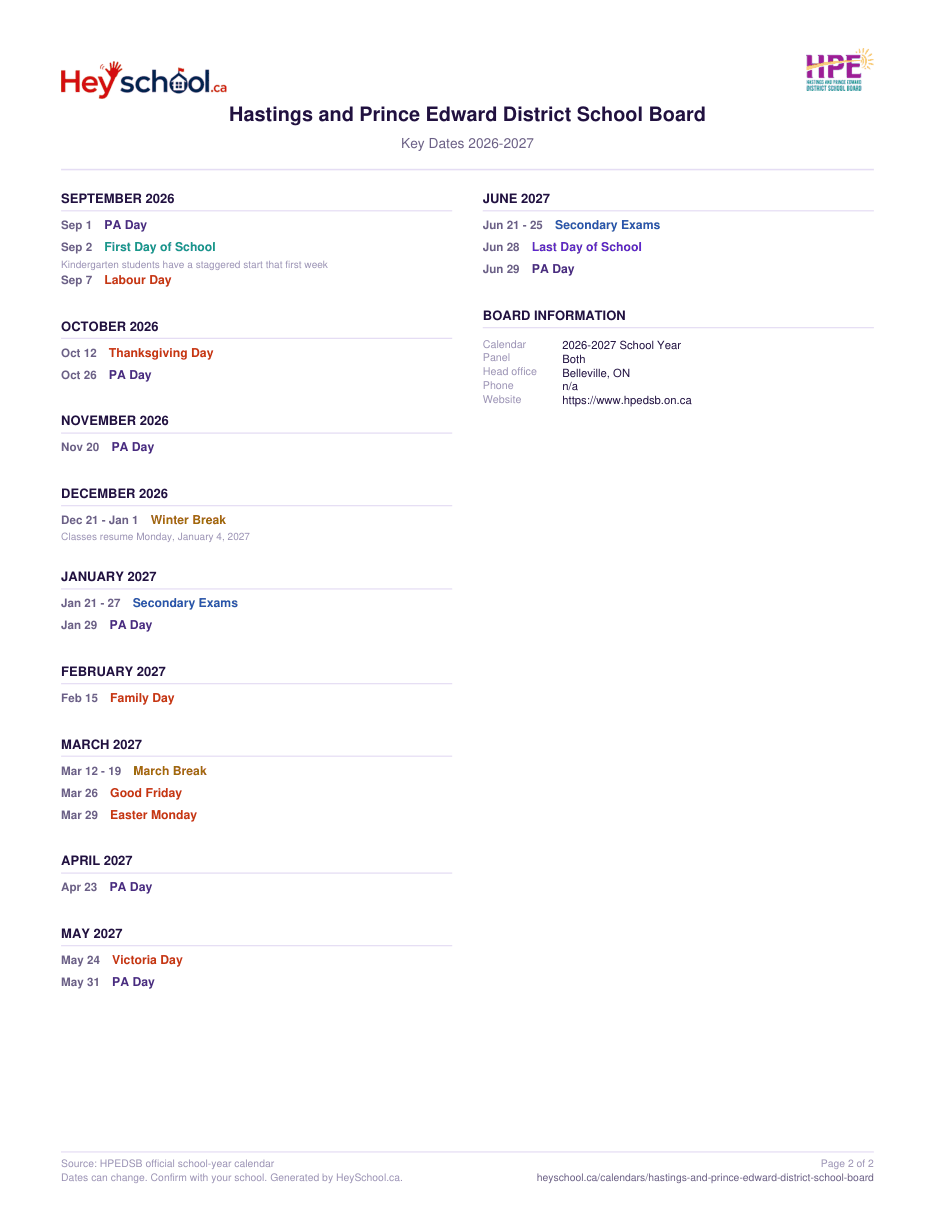 2026-2027 School Year - page 2