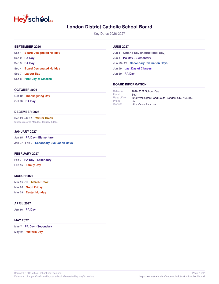 2026-2027 School Year - page 2
