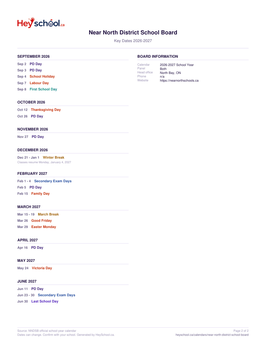 2026-2027 School Year - page 2