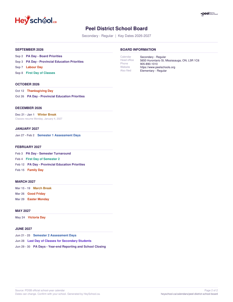 Secondary - Regular - page 2
