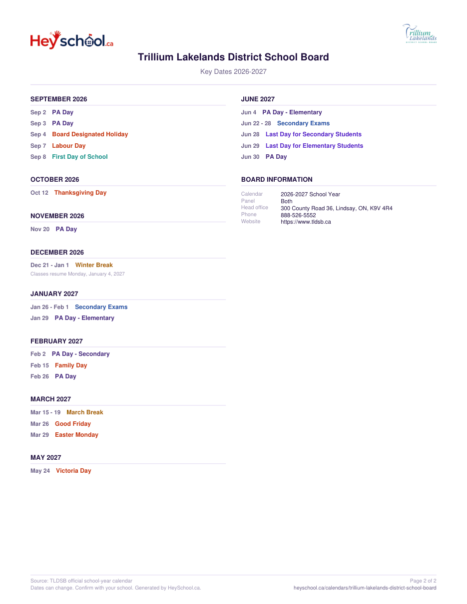 2026-2027 School Year - page 2
