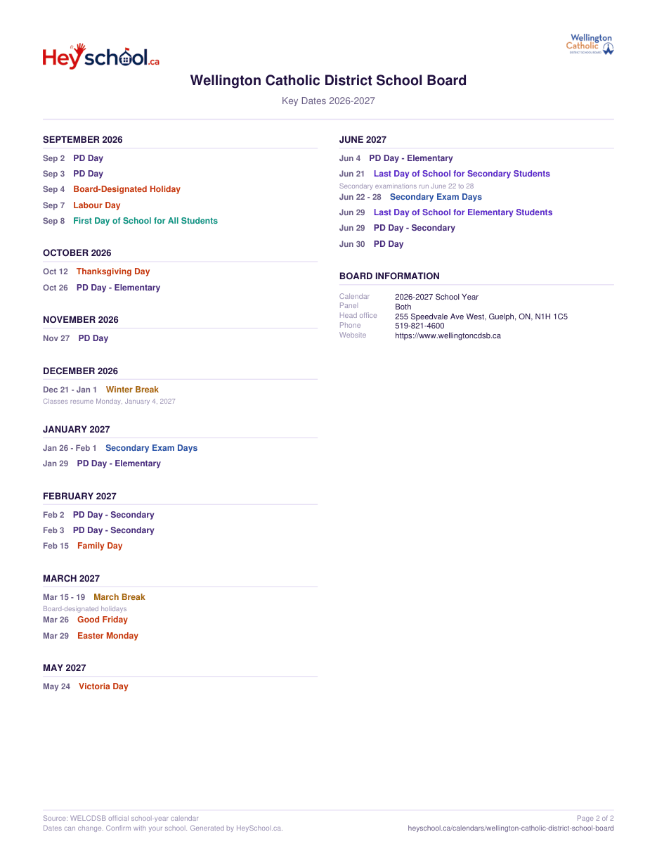 2026-2027 School Year - page 2