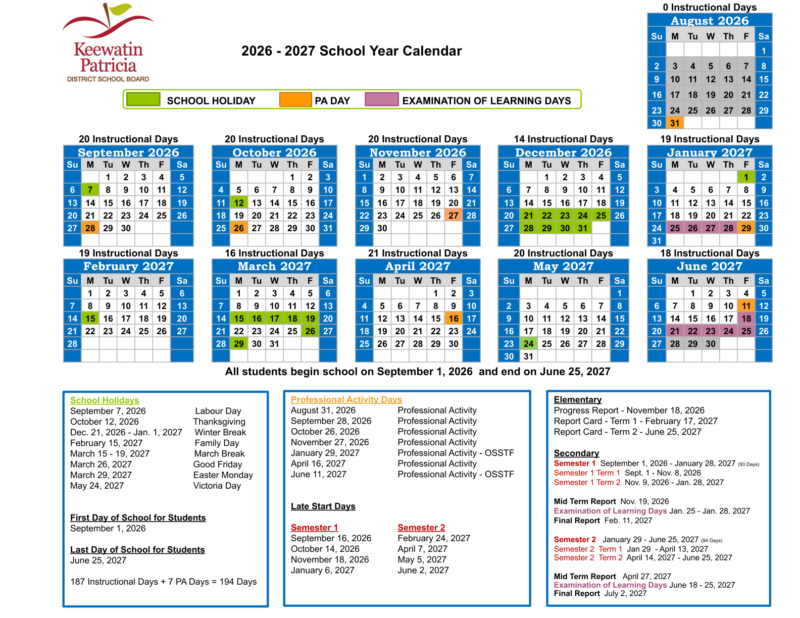 Keewatin Patricia DSB Approved 2026 2027 SYC