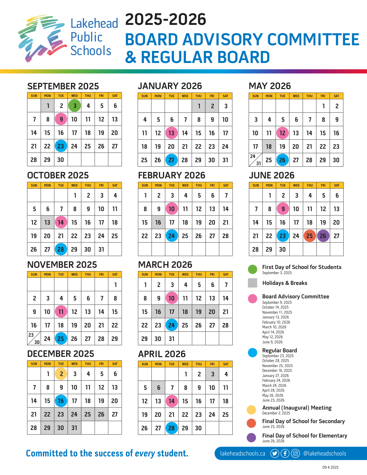 Lakehead DSB Board Meetings 2526