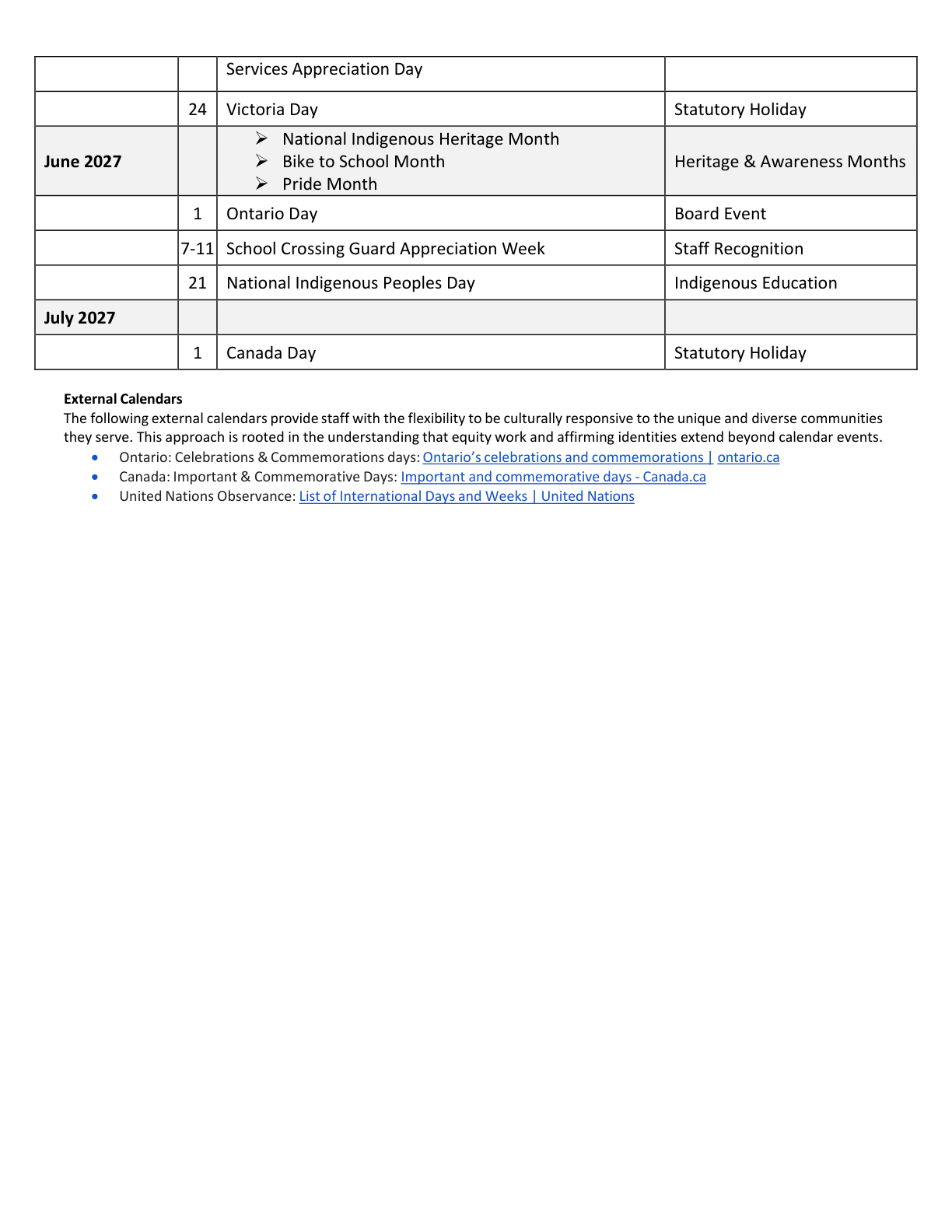 Peel DSB Recognition Calendar 2026 2027 - page 3