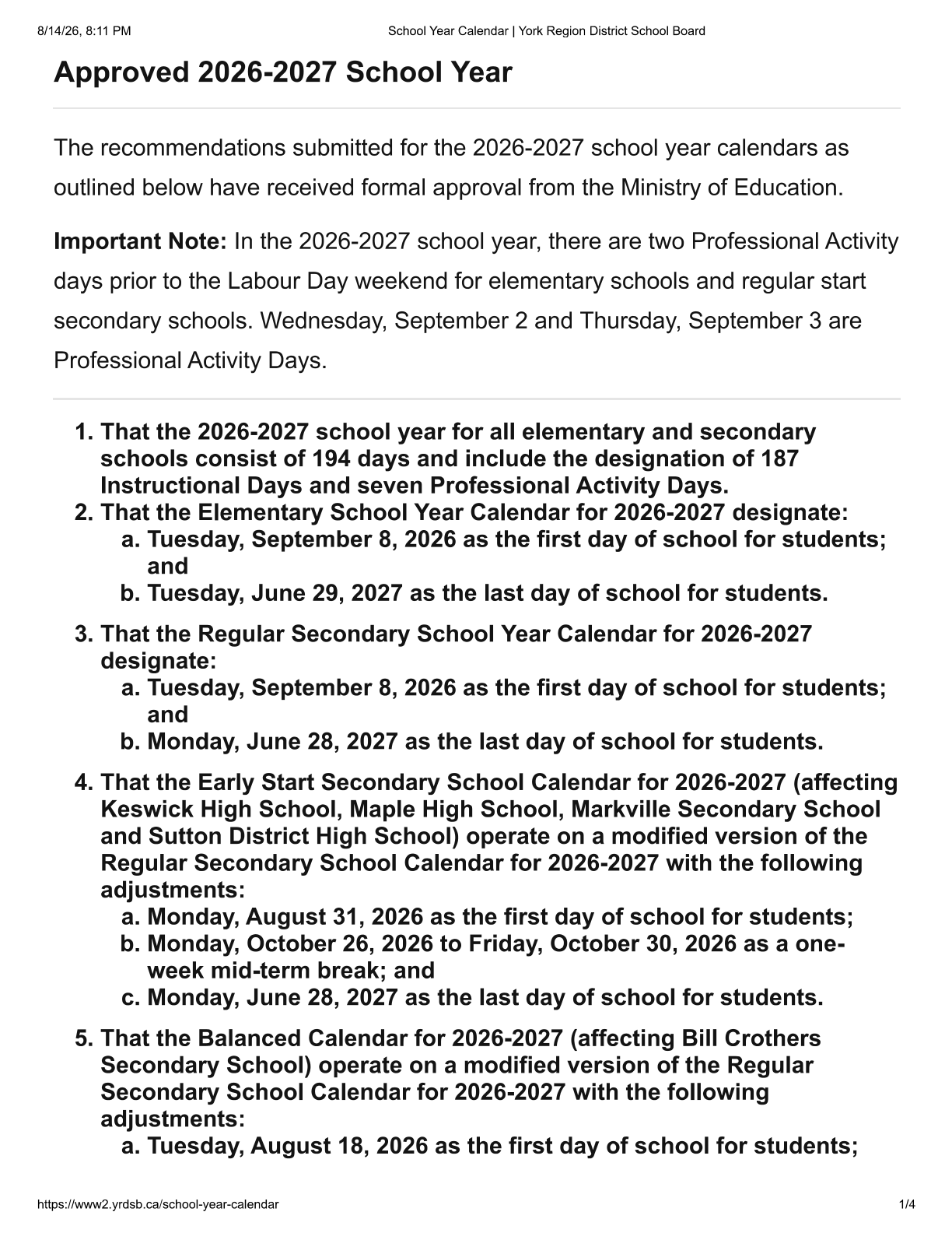 York Region DSB - page 1