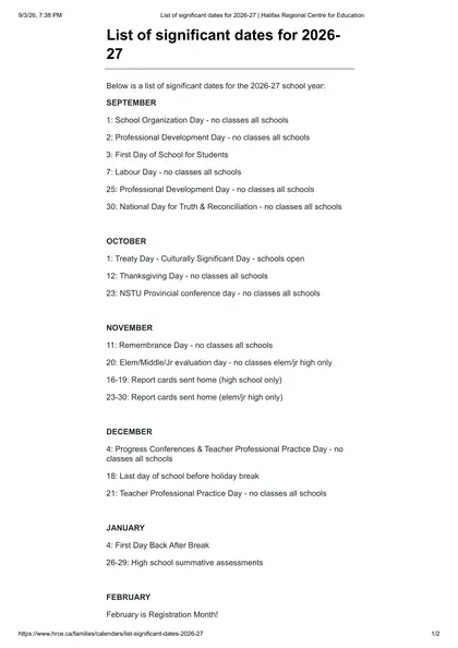 Halifax Regional Centre for Education - Page 1