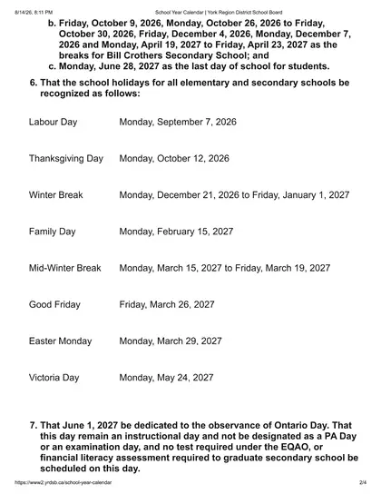 York Region District School Board - Page 2